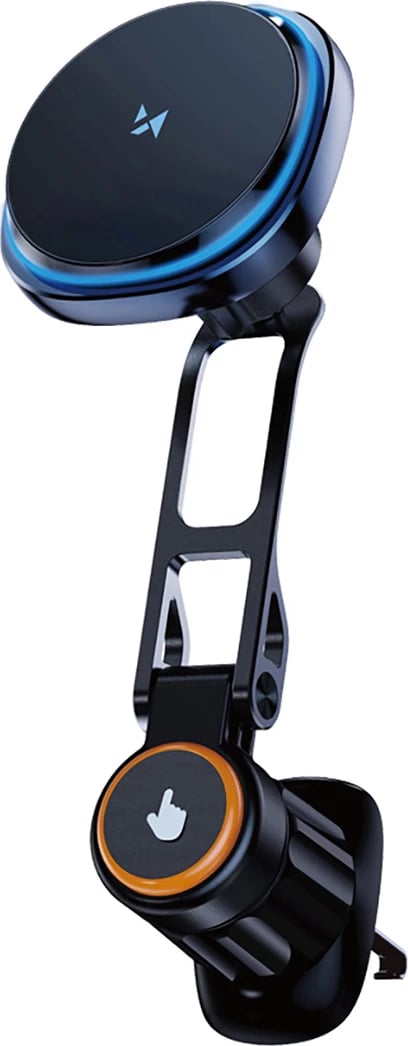 Mbajtës magnetik për veturë Wozinsky WCT5-6S2Y me karikues wireless Qi/MagSafe 15W, i zi