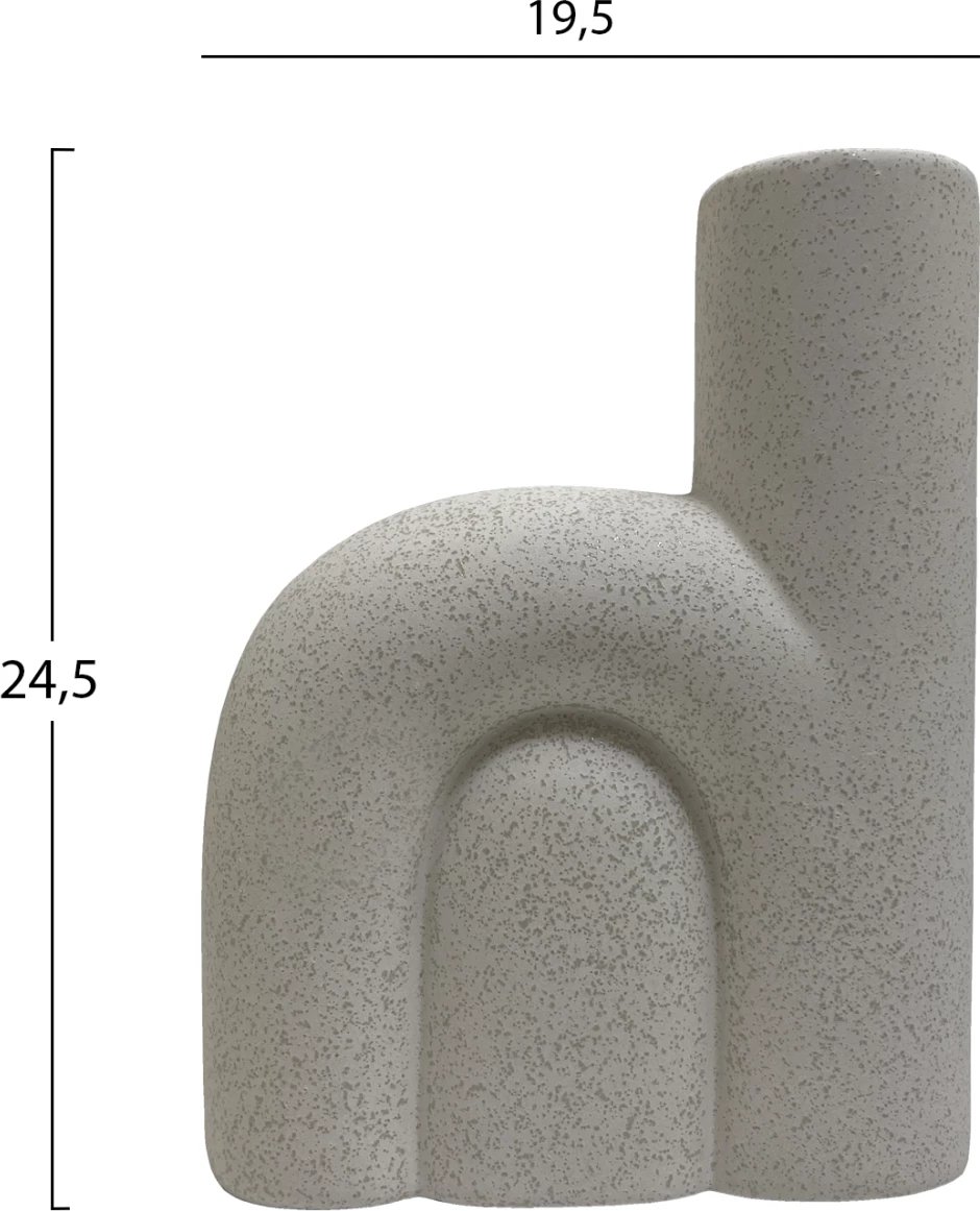 Dekor tavoline prej qeramike ARCON FH4640.01 ngjyrë e bardhë me kristalizim 19.5x7x24.5Hcm