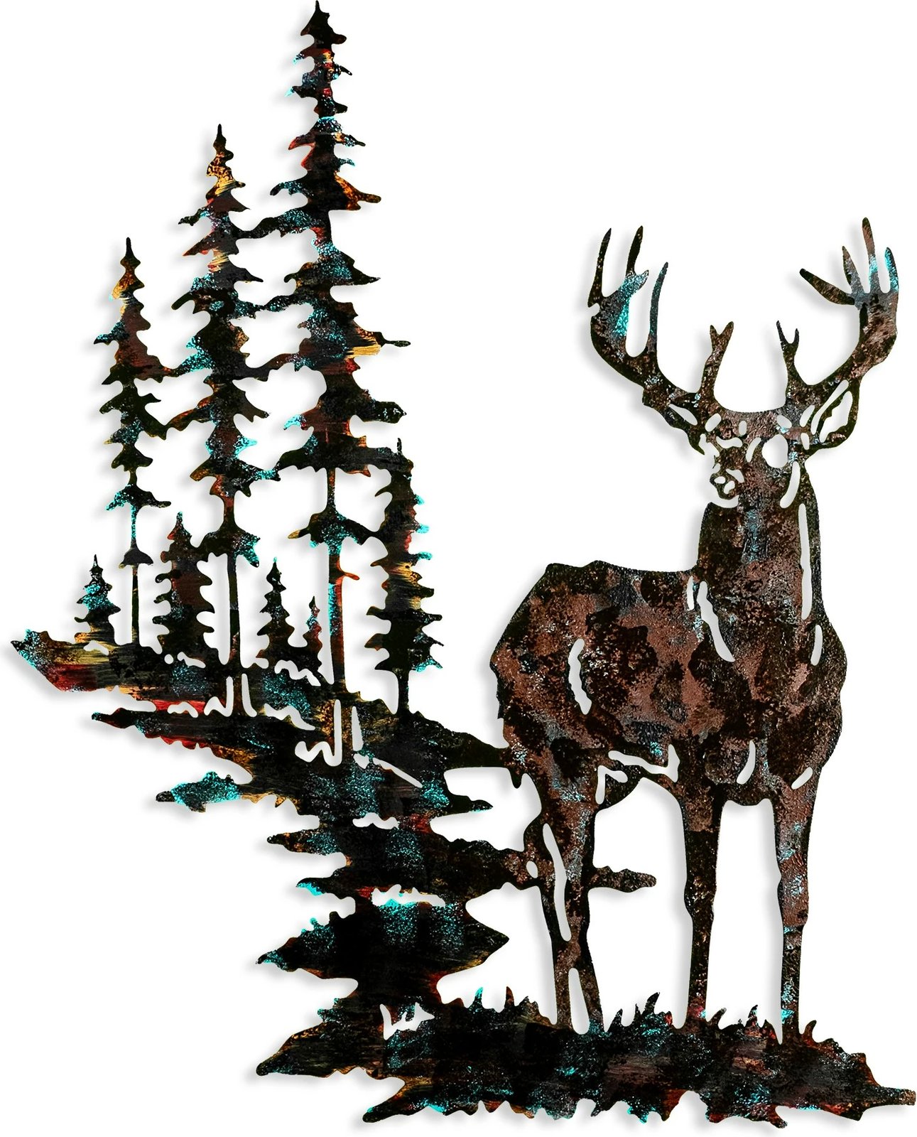 Aksesor dekorativ metalik për mur, dreri, Wallity