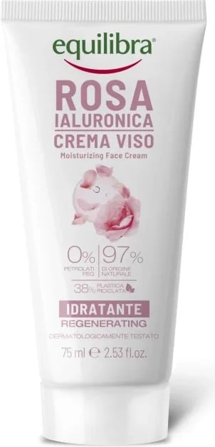 Krem për duar për femra Equilibra Rose me Acid Hialuronik, 75ml