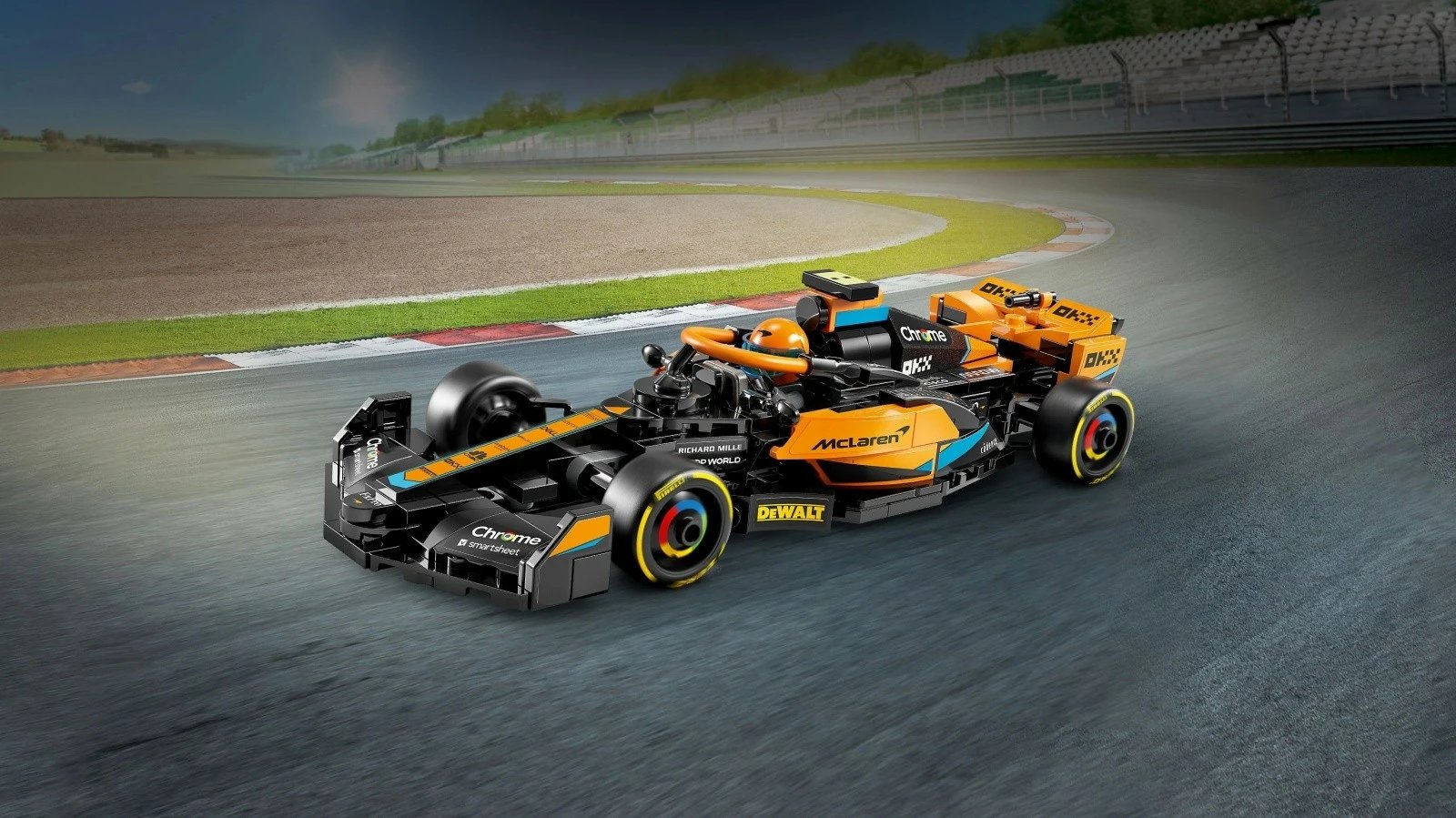 Set LEGO Speed Champions McLaren Formula 1 Race Car 2023, 245 pjesë, portokalli/zi