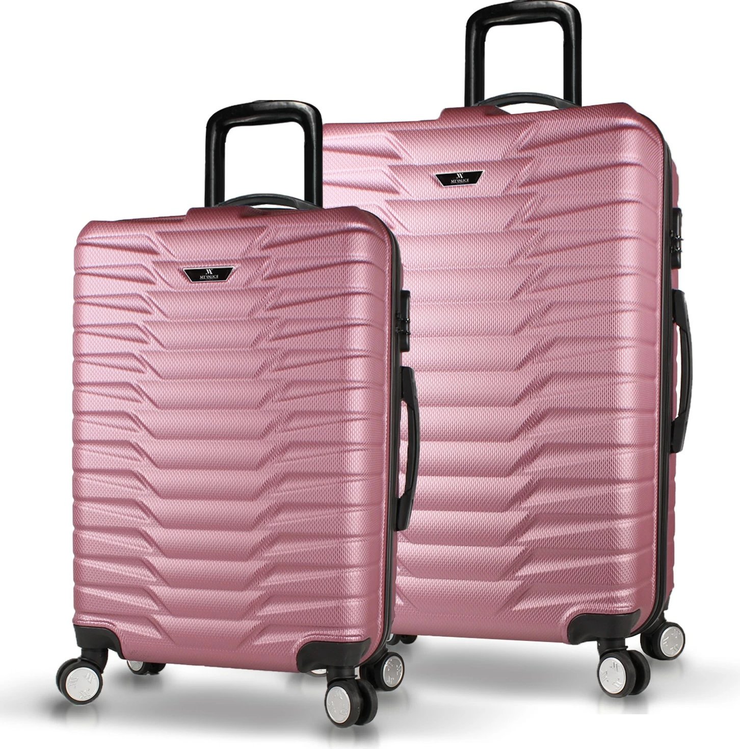 Set valixhesh (2 copë), ngjyrë rozë gold, Zoozie Bags, 5790