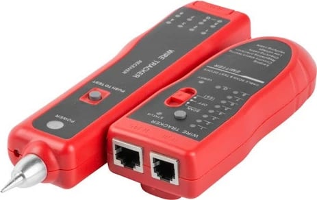 Lokalizues kabllosh multifunksional Lanberg NT-0501 me aksesorë, Kuq