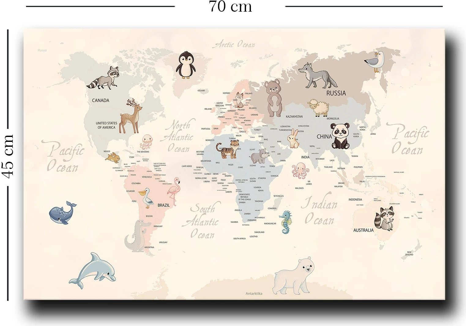 Pikturë dekorative në kanavacë, shumëngjyrëshe, Wallity 4570COC-007, 45x70cm