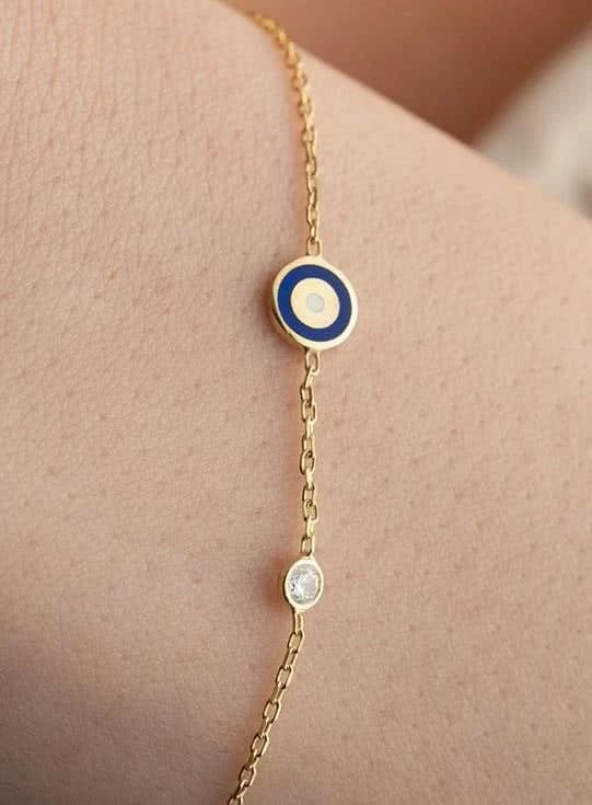 Byzylyk argjendi Jumeon, NRZ999640, ngjyrë ari, kaltër e bardhë