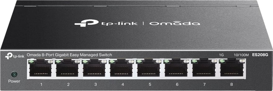 Switch i menaxhuar TP-LINK Omada ES208G, 8 porta Gigabit, kasë metalike