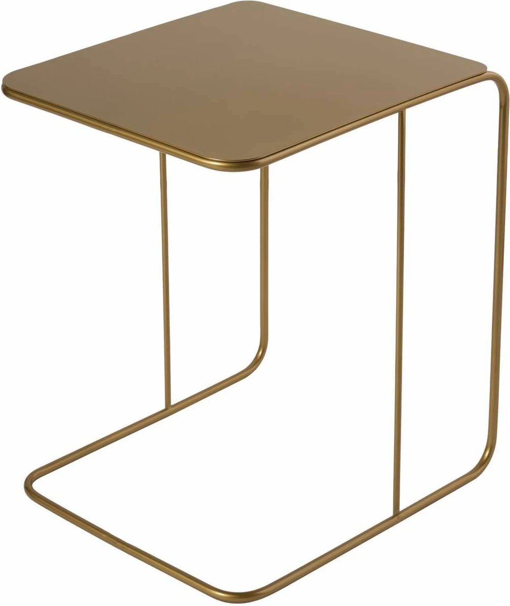 Tavolinë anësore metalike, ngjyrë ari, Skye Decor, SHB-011-A