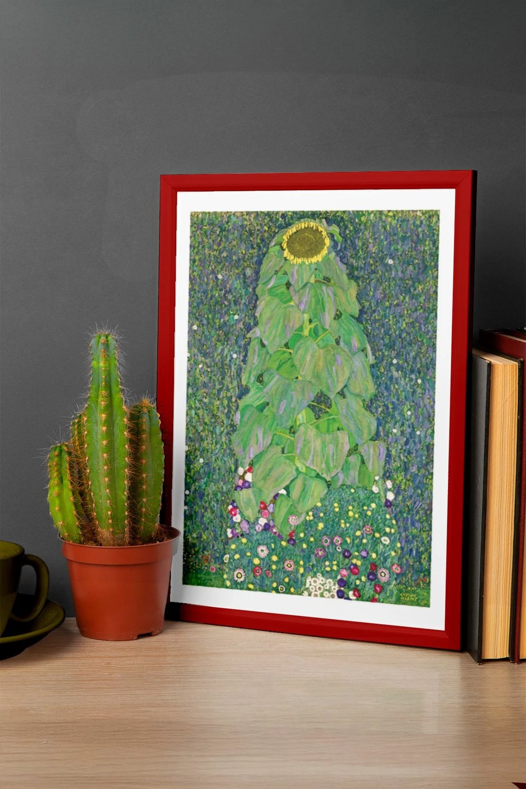 Pikturë dekorative me kornizë, MDF, Wallity, Artrnkdata43, e kuqe