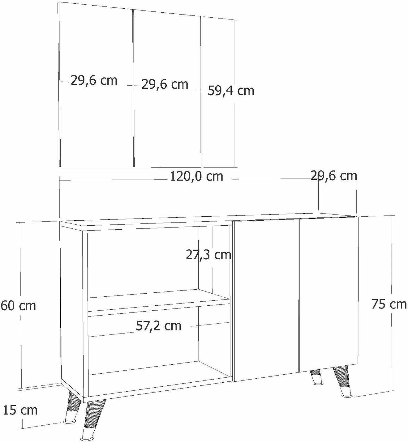 Konsol Skye Decor, anthracite, silver, 8179KM-32