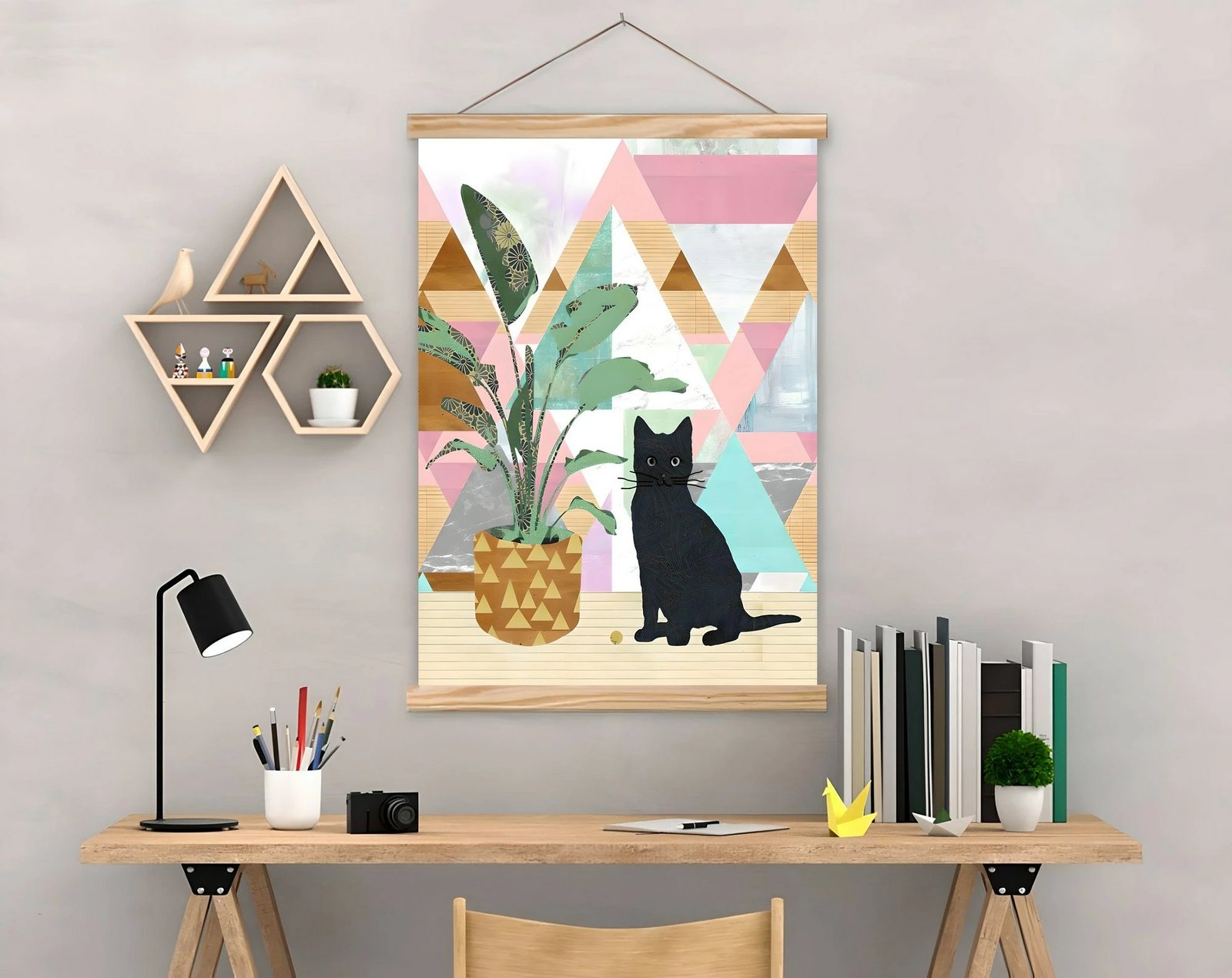 Pikturë dekorative me kornizë, shumëngjyrëshe, MRG40, 50x70cm