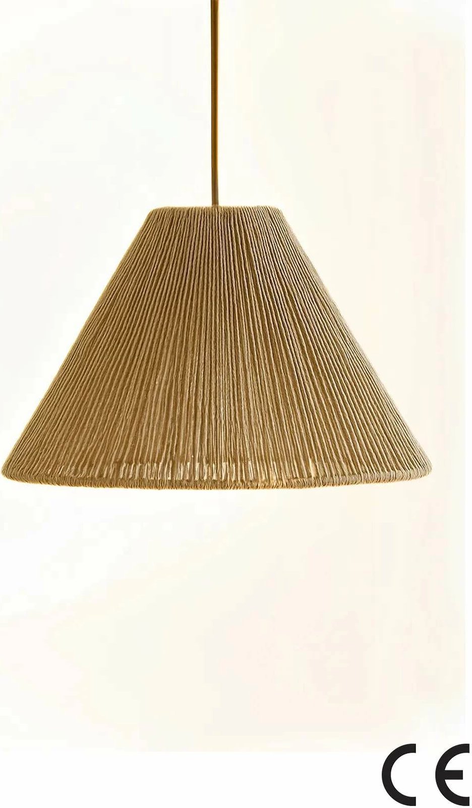 Llambë tavani Opviq, Meiling, plastikë, kapak makrame, ngjyrë bezhë