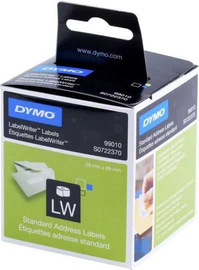 Etiketa adrese Dymo LabelWriter 99010 (S0722370) 28 x 89 mm, të bardha
