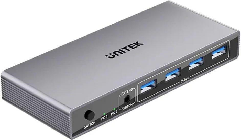 Switch Unitek KVM 8K@60Hz USB 3.0 5Gbps, Gri
