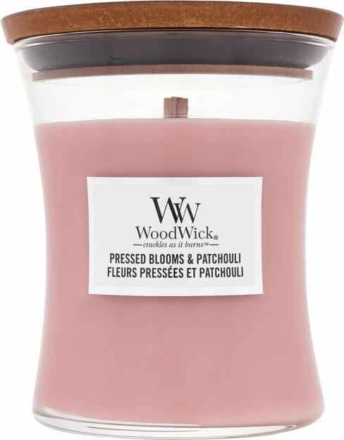 Qiri aromatik WoodWick Pressed Blooms & Patchouli, 275g