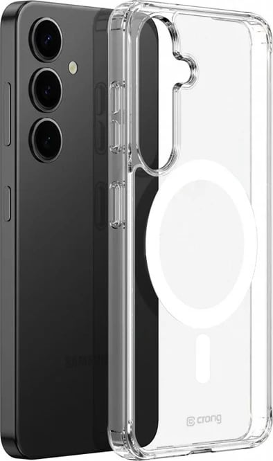 Mbështjellës CRONG Crystal Shield Magnetic për Samsung Galaxy S25+, MagSafe, Transparent