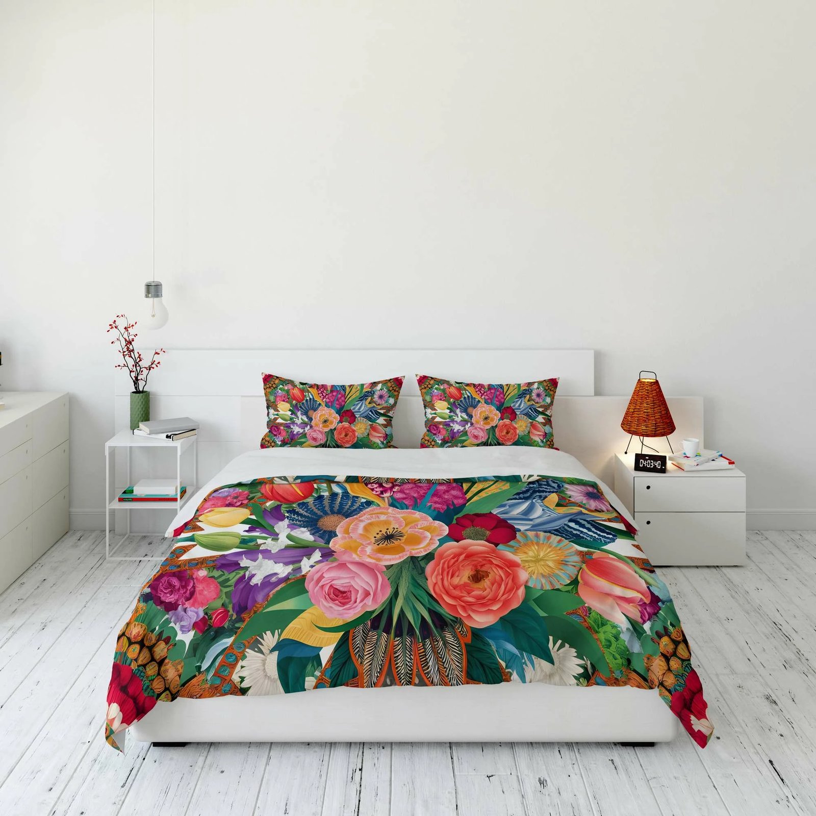 Set mbulesë për jorgan dopio, shumëngjyrëshe, L'essentiel, FLW_DVT25-15