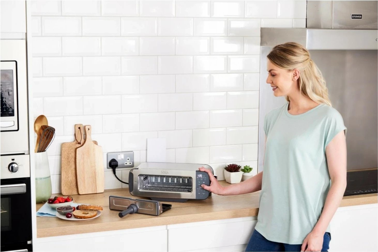Toster Ninja ST202EU, 32L, inox, 1500W, argjendtë