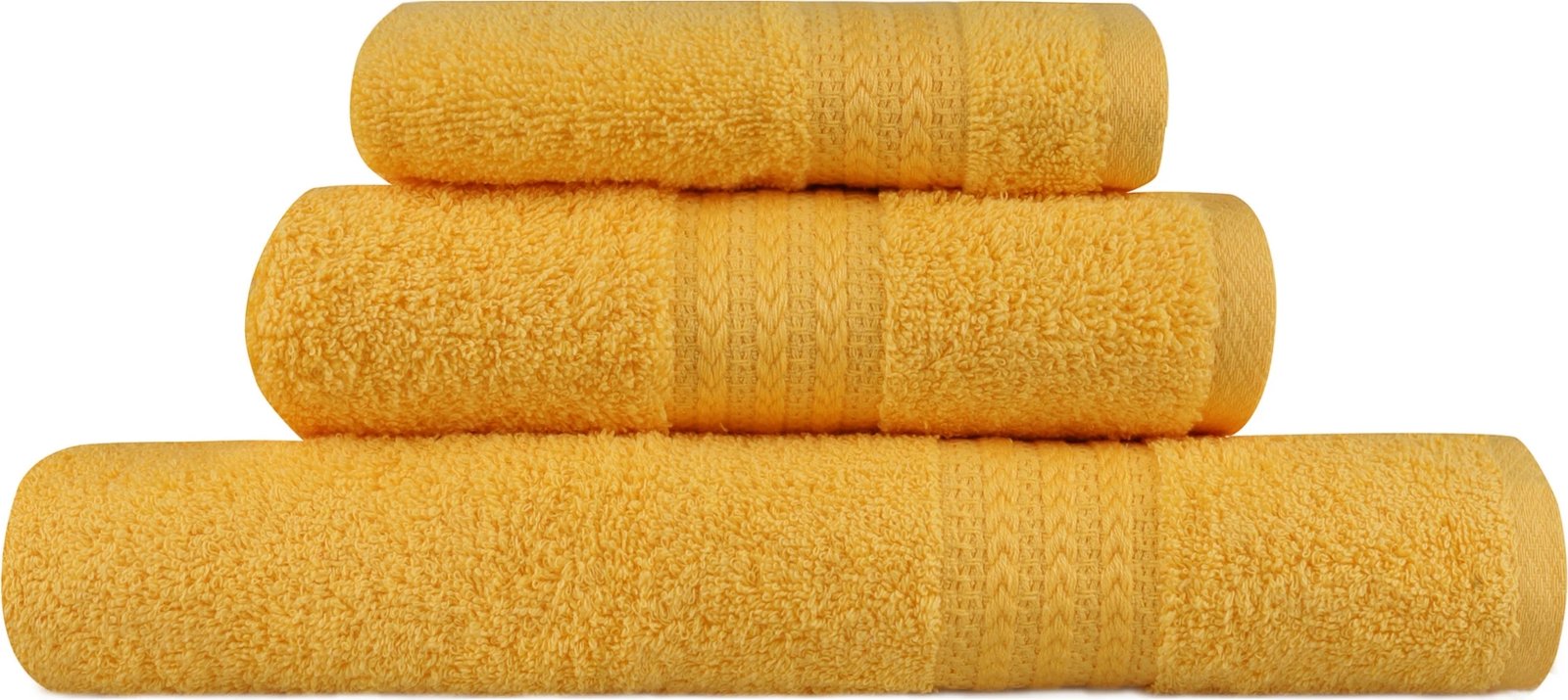 Set peshqirësh (3 copë), Mijölnir, Rainbow, ngjyrë e verdhë e errët