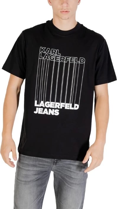 Maicë Karl Lagerfeld Jeans për meshkuj, e zezë
