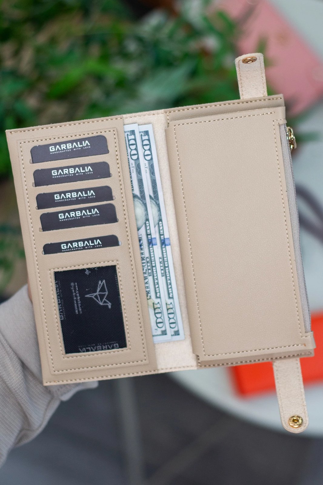 Portofol për gra Zoozie Bags, bezhë, Tiran