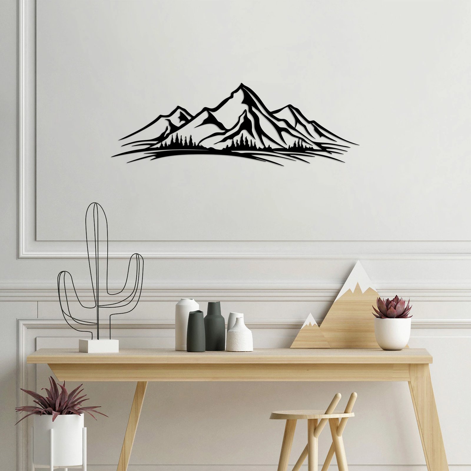 Aksesor dekorativ metalik për mur, Wallity, Cebekler - 463