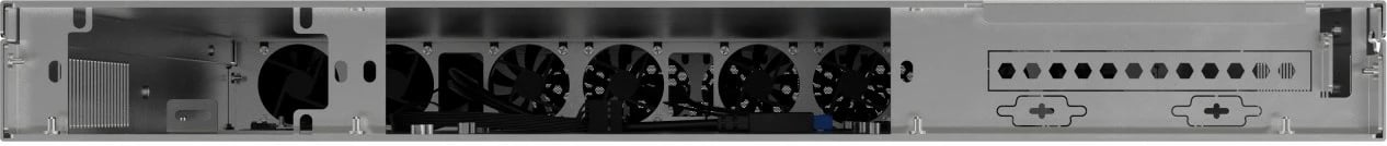 Kasë server RACK 19" 1U, Lanberg SC01-6501-12B, për E-ATX/ATX/mATX/ITX, 8x40 mm PWM, deri 6 disqe, PSU FLEX deri 330 mm, e zezë metal