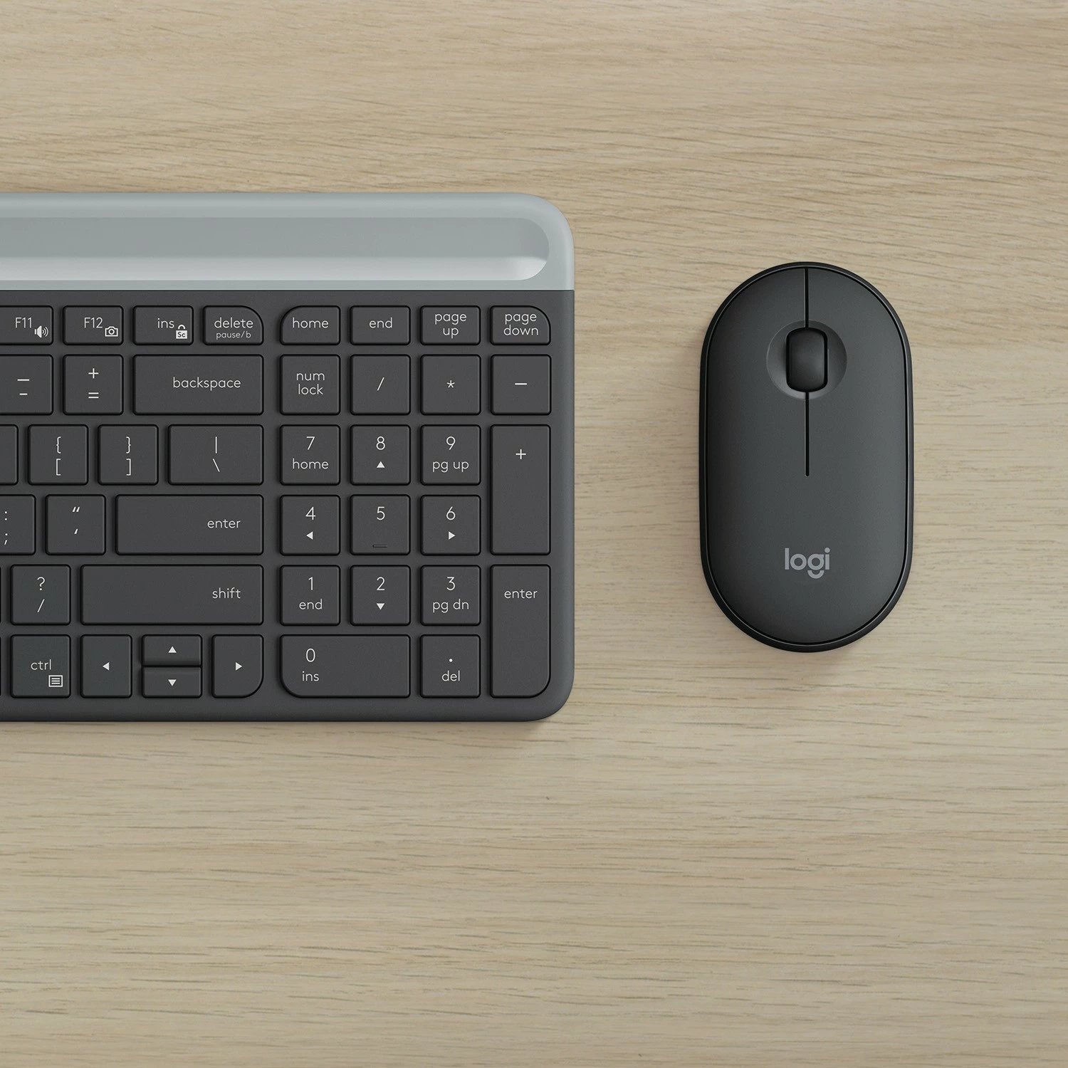 Set tastierë dhe maus wireless Logitech Slim, i zi Set tastierë dhe maus wireless Logitech Slim, i zi