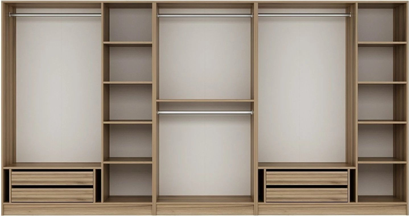 Dollap garderobe Skye Decor, ngjyrë dore, 360x190x52cm