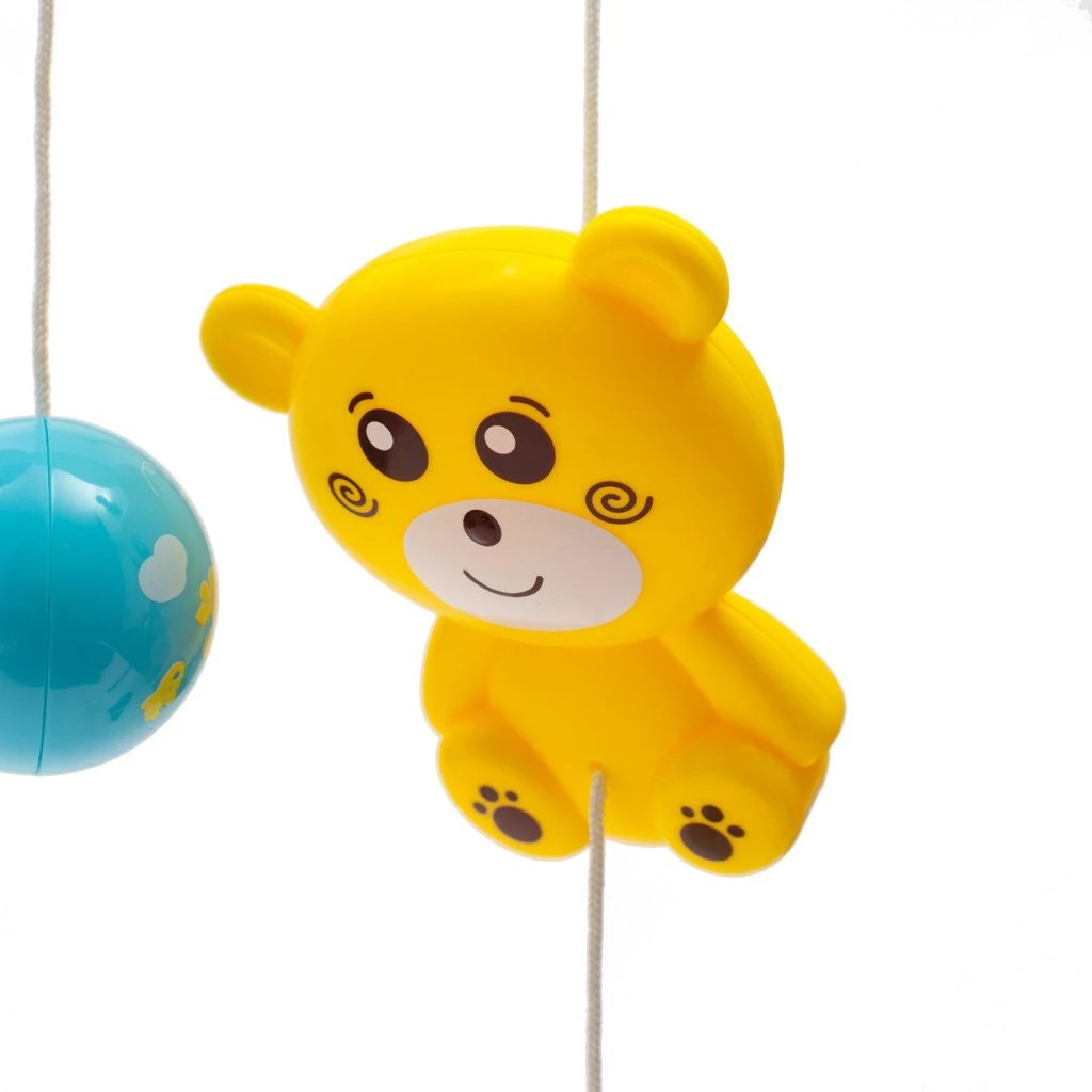 Karusel për krevat, Baby Mix, me projektor drite, 3 melodi dhe tinguj natyre, volum i rregullueshëm, kuqe