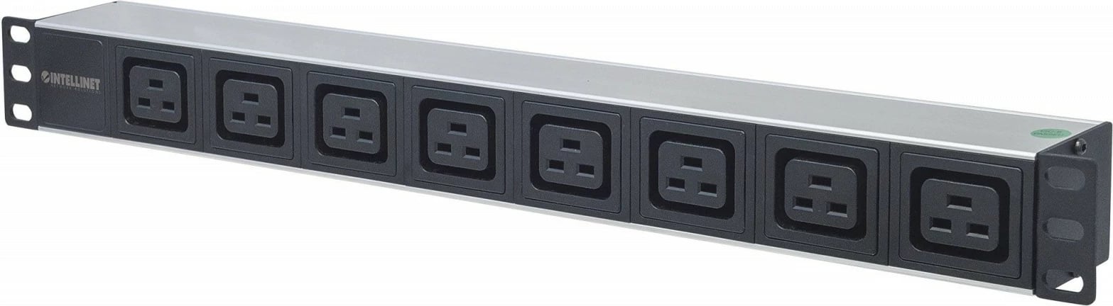 Njësi shpërndarëse energjie për rack 19", Intellinet 163613, 8 dalje C19, me kabllo 2m, e zezë