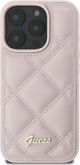 Mbështjellës Guess Quilted Metal për iPhone 16 Pro, Rozë Mbështjellës Guess Quilted Metal për iPhone 16 Pro, Rozë