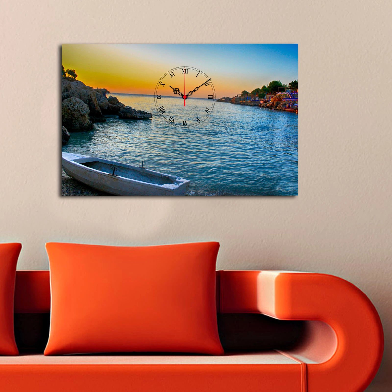 Orë muri dekorative prej kanavace Wallity, 5070CS-78, shumëngjyrëshe, 45x70cm