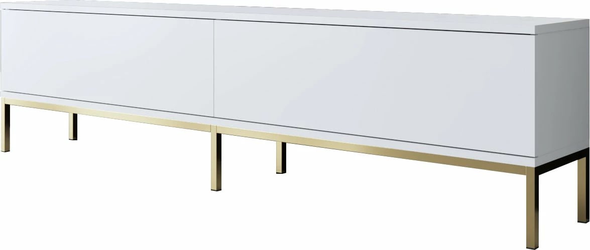 Komodë TV Skye Decor, e bardhë, e artë