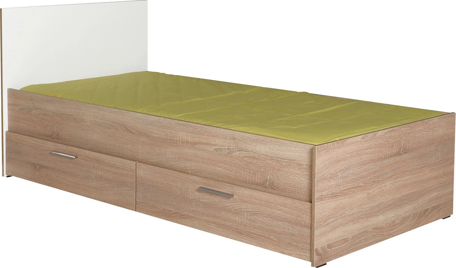 Krevat teke me sirtarë, ngjyrë sonomo dhe e bardhë, Hanah Home, Kry-792-Sd-2