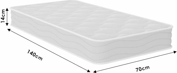 Dyshek për fëmijë, dyanshëm, pambuk, Chic Strom, 70x140x14cm