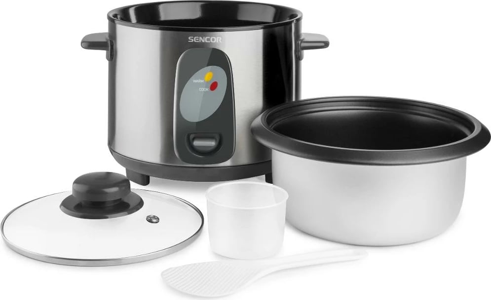 Tenxhere speciale për gatimin e orizit Sencor SRM 1000SS , 1 l, 400 W, e argjendtë