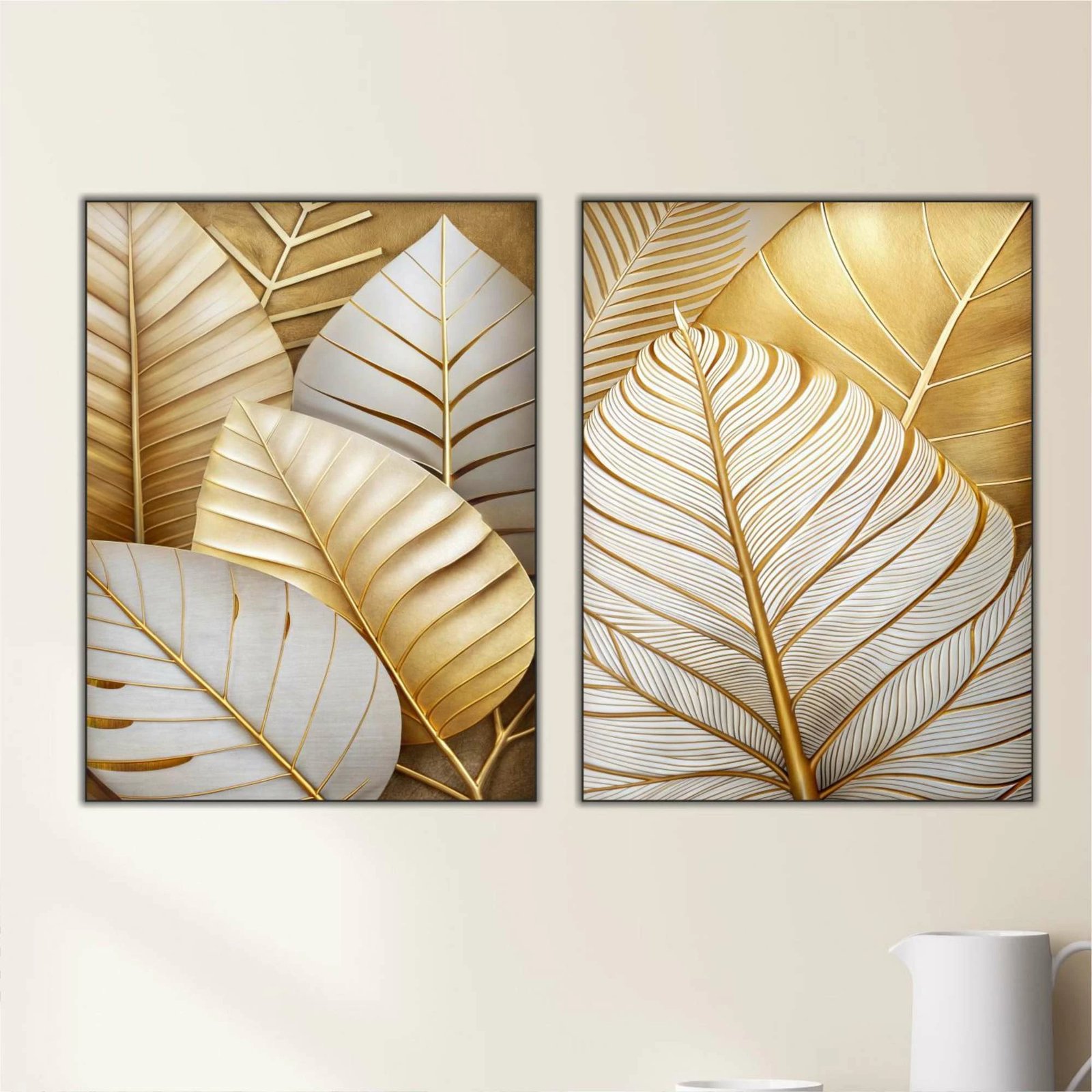 Pikturë dekorative MDF (2 copë), Wallity, shumëngjyrëshe, 40x60cm