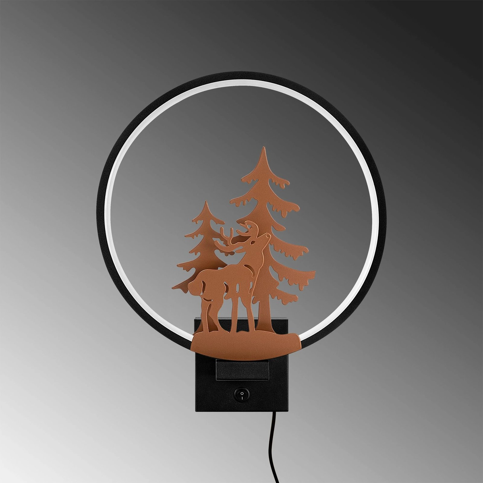 Llambë muri dekorative Opviq, XMAS24, e zezë dhe bakri