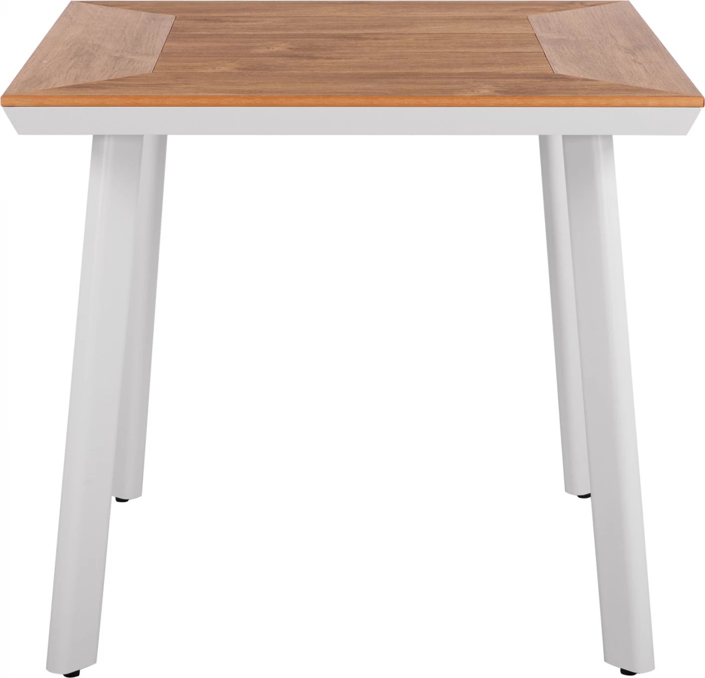 Tavolinë alumini me sipërfaqe tavoline polivudi, FH5563.01, e bardhë, 80x80x72 cm