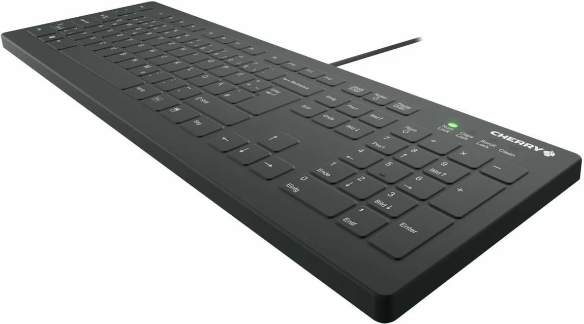 Tastierë mjekësore Cherry AK-C8112, Full-size, Wired, USB, IP68, e zezë, e bardhë