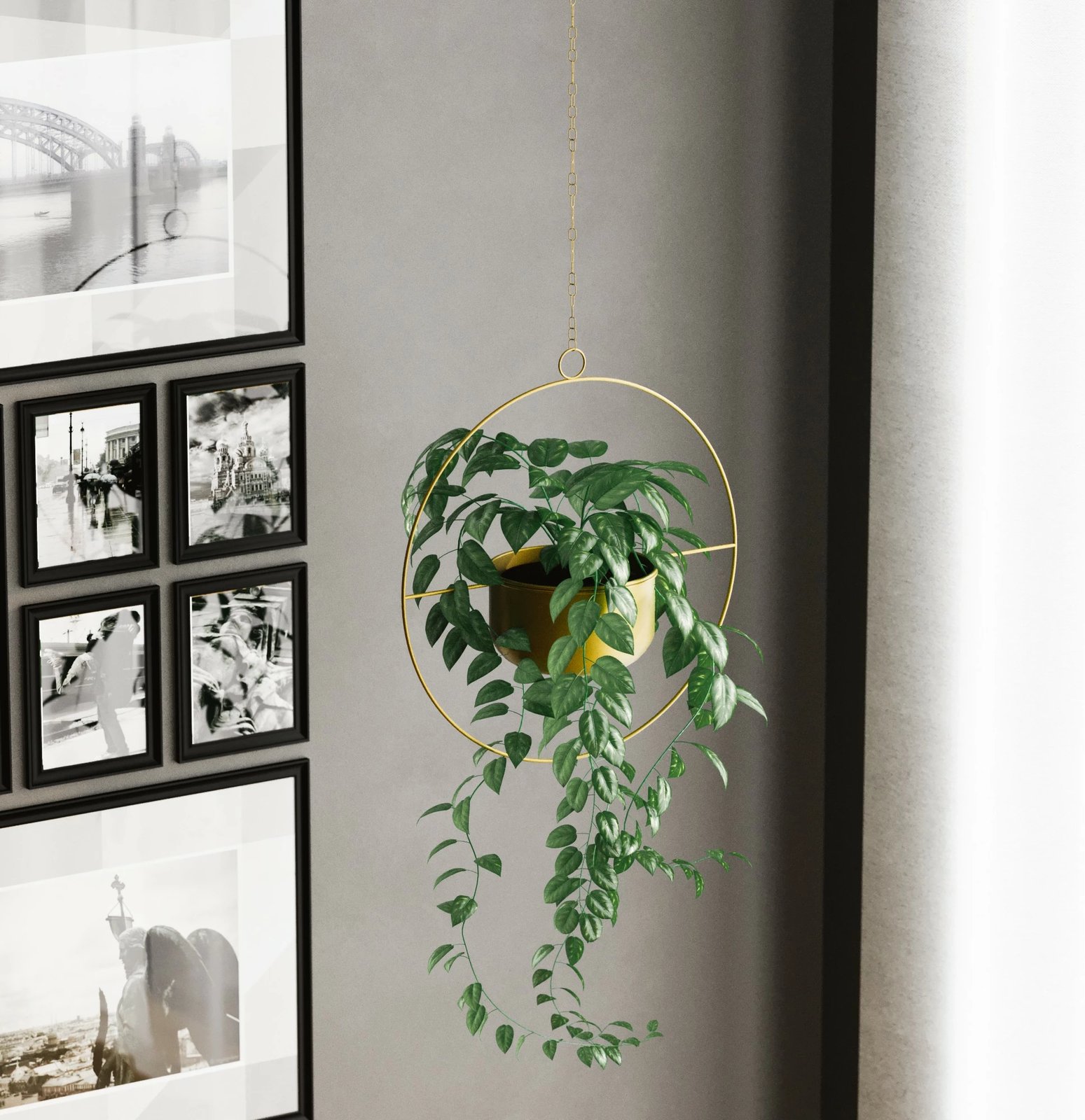 Vazo dekorative ngjyrë ari, Aberto Design, Payanda