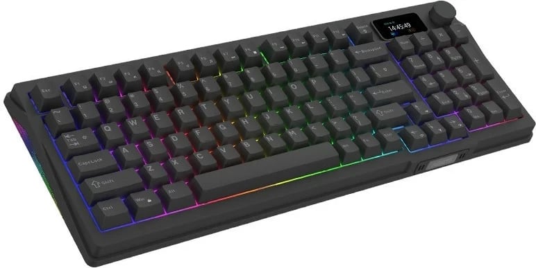 Tastierë mekanike Aqirys Atria, 96%, 95 taste, RGB, me kabllo, e zezë