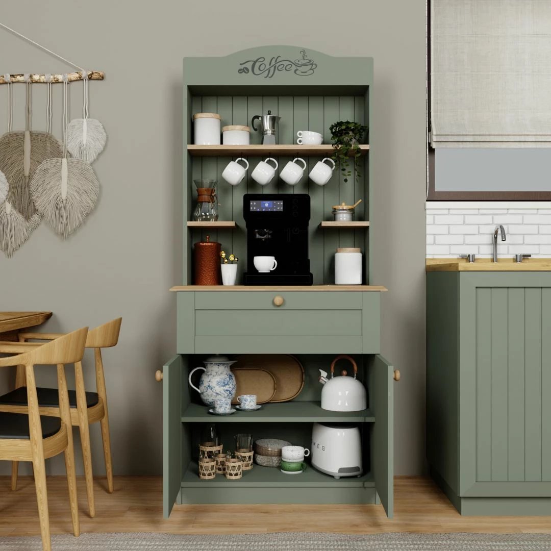 Stendë kafeje Skye Decor, Lucas 1600-94, ngjyrë e gjelbër