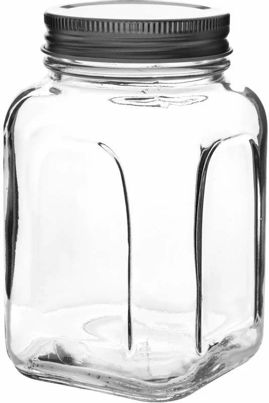 Kavanoz qelqi me kapak argjendi, SHY660, 8.5x8.5x14cm, 660ml