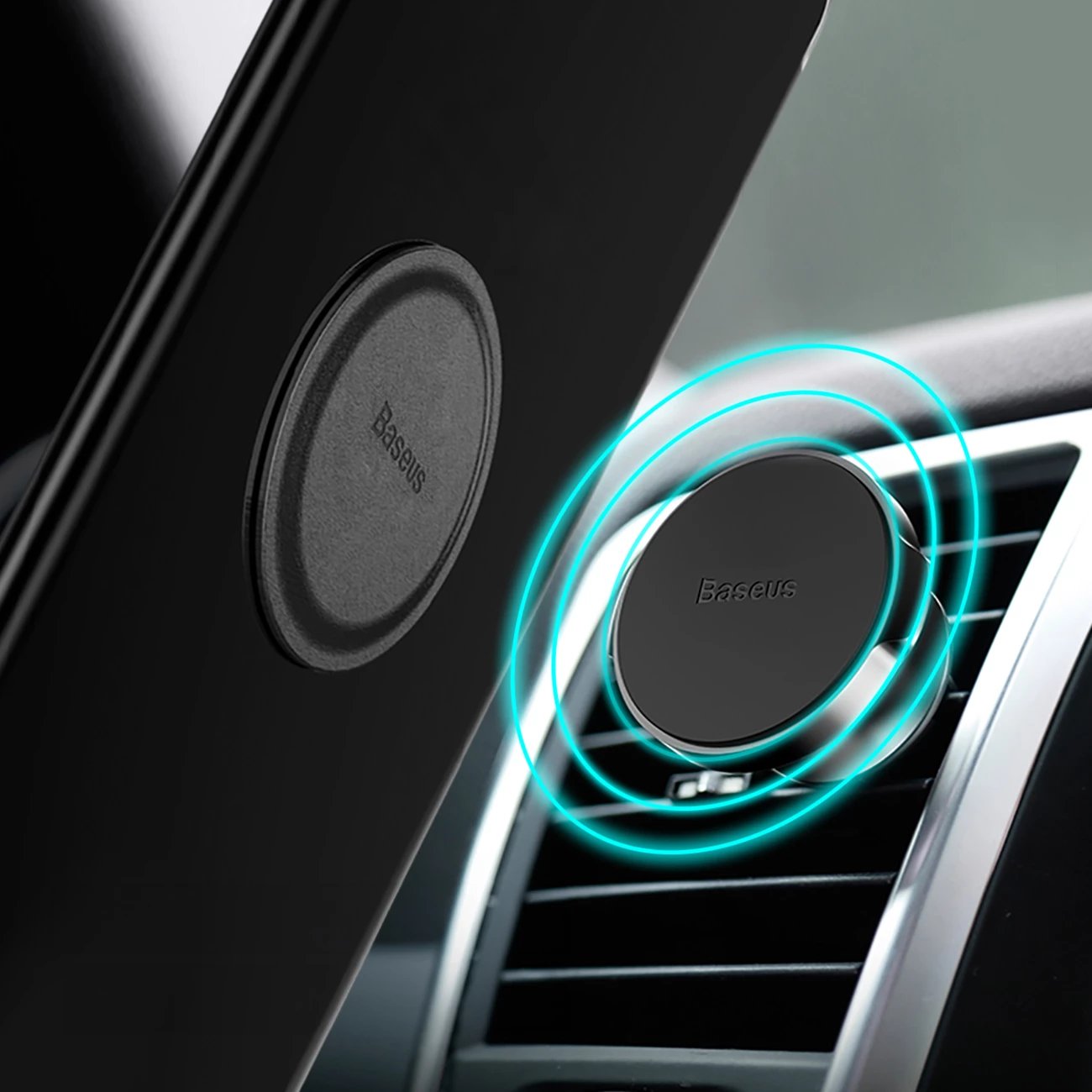 Mbështjellës magnetik për veturë Baseus Small Ears SUER-A01, për ajrosje, i zi
