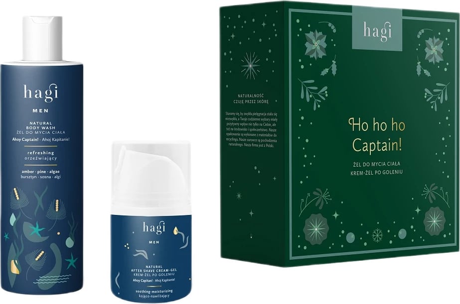 Set për meshkuj Hagi Ho Ho Ho Captain! Body Wash Gel 300ml + After Shave Gel-Cream 50ml