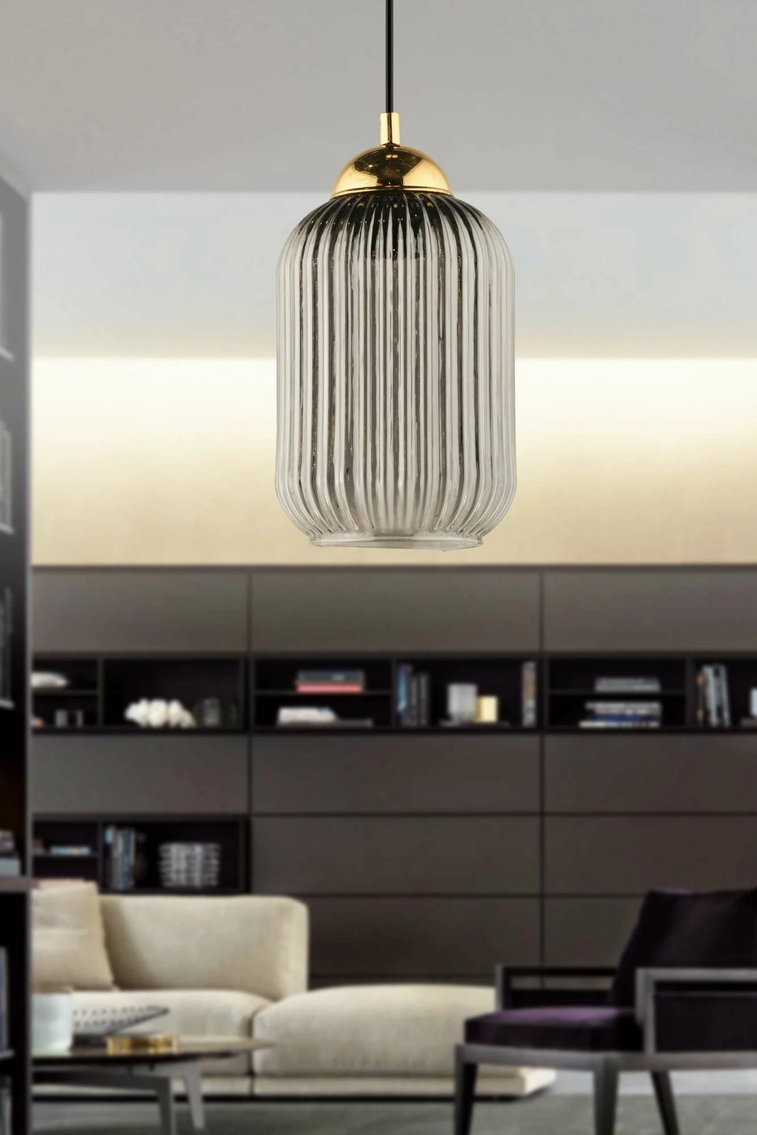 Llambë tavani Opviq, gri dhe ar, 64871