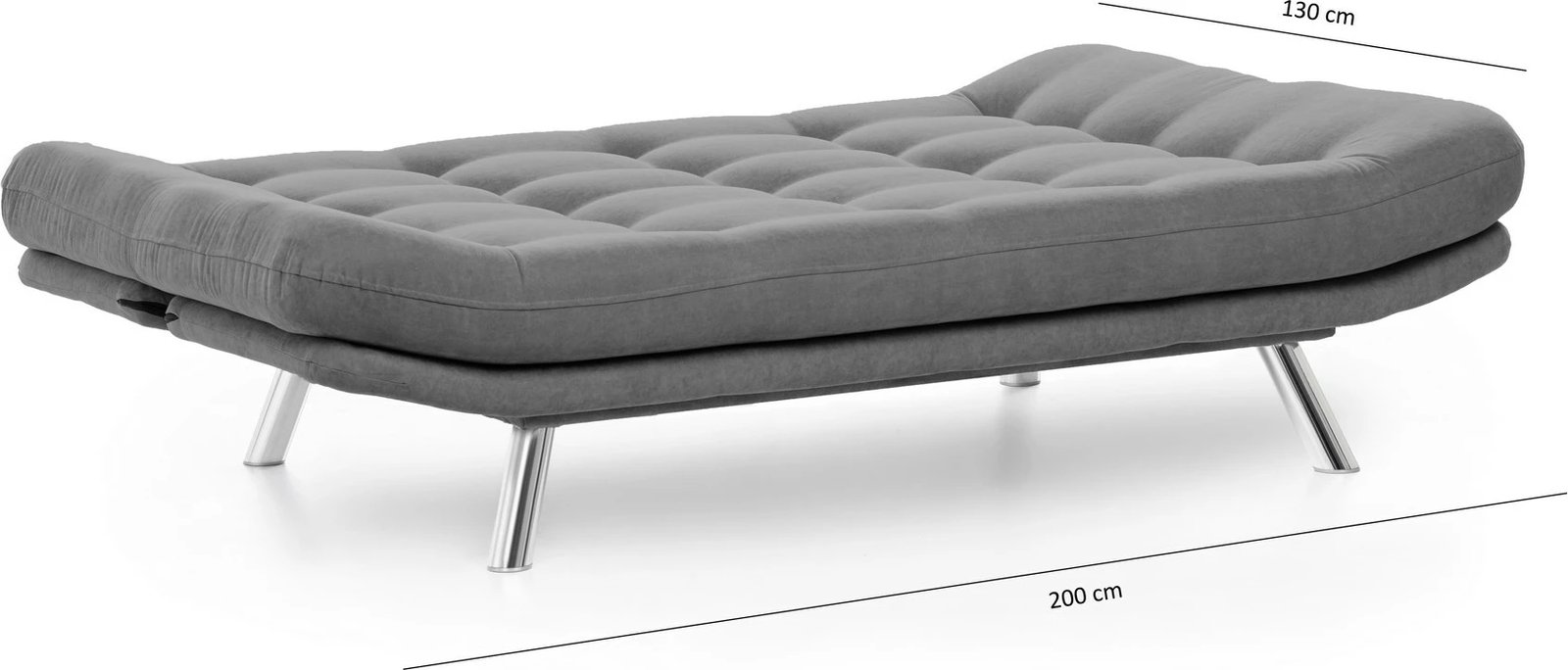 Divan-krevat 3 vendësh, ngjyrë gri, Misa Sofabed