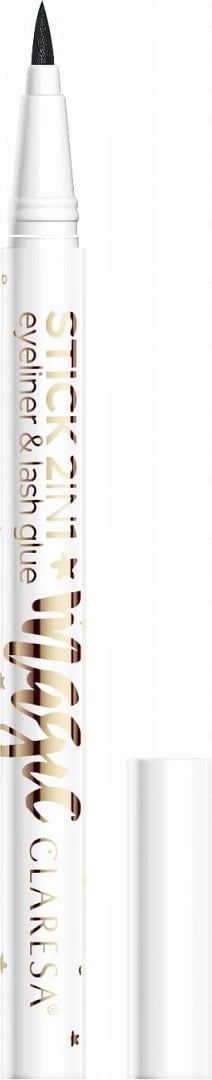 Eyeliner dhe ngjitës për qerpikë të rremë Claresa Magic Stick 2in1 për femra, e zezë 0.08g