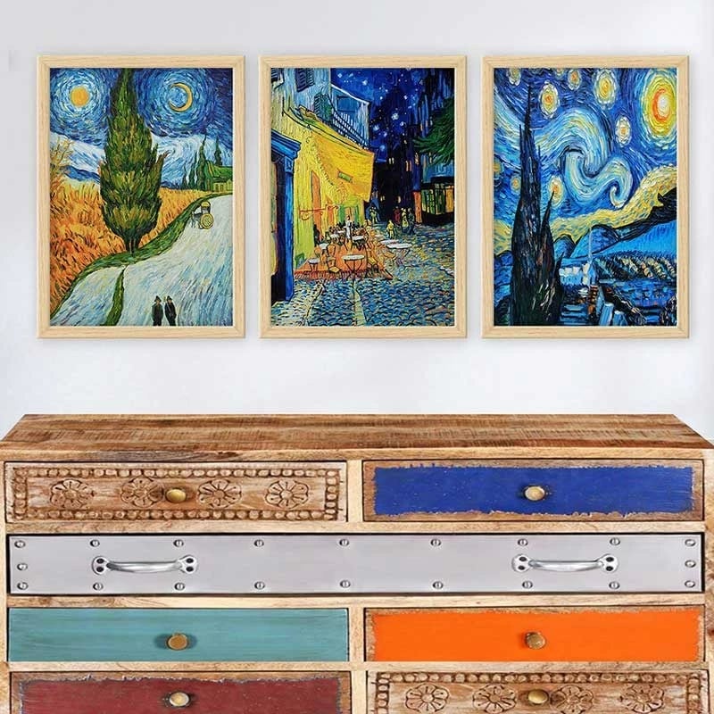 Pikturë dekorative me kornizë (3 copë), Wallity, 3NTC_UN78512_3545